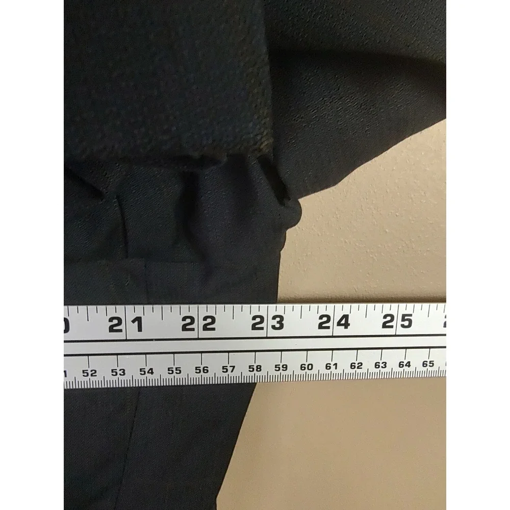 Oscar de la Renta Mens 42S Black Wool Cashmere Windowpane Blazer Sport Coat 3769